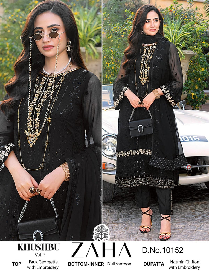 Zaha Khushbu Vol 7 Georgette With Heavy Embroidered Pakistani Suits