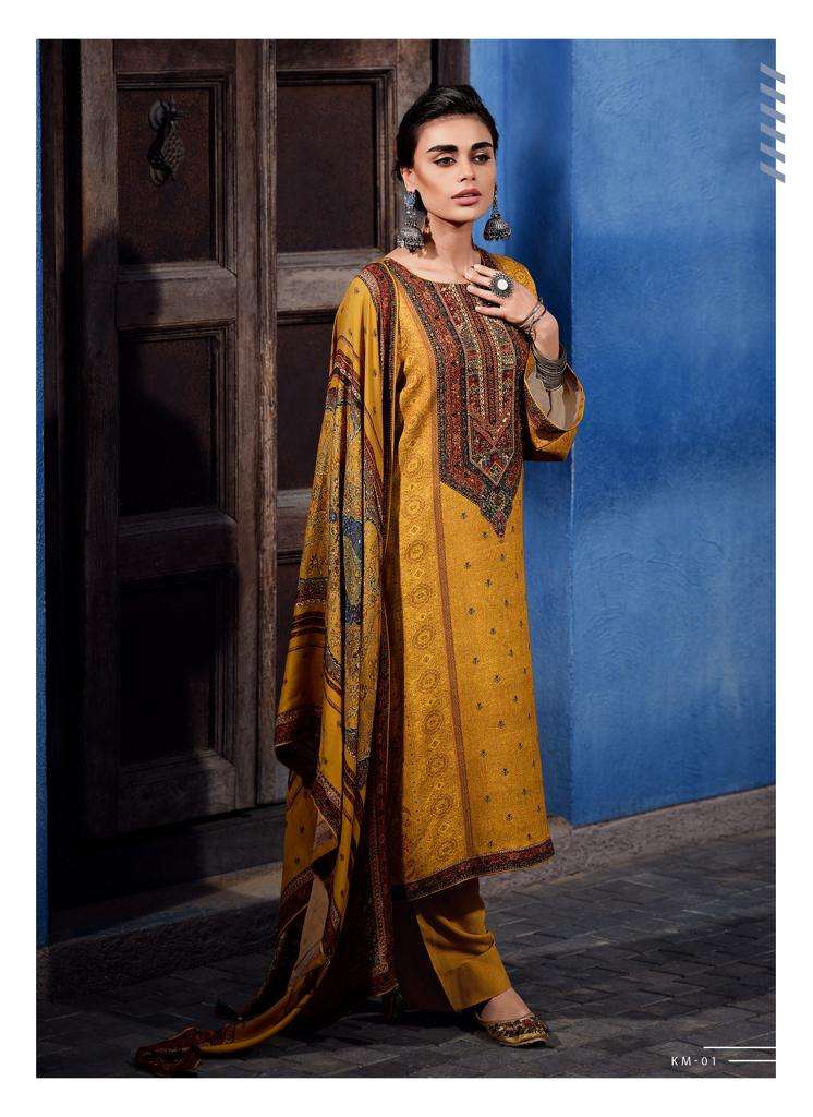 Varsha Killim Pashmina Silk Digitally Printed Handwork Designer Suit Collection