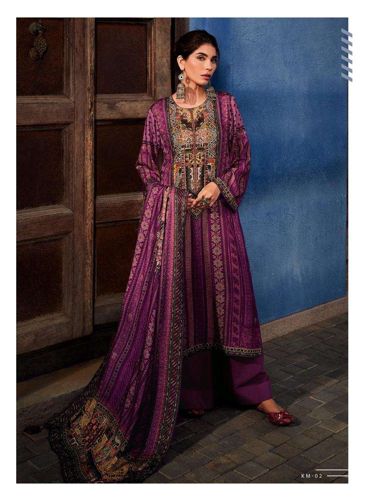 Varsha Killim Pashmina Silk Digitally Printed Handwork Designer Suit Collection