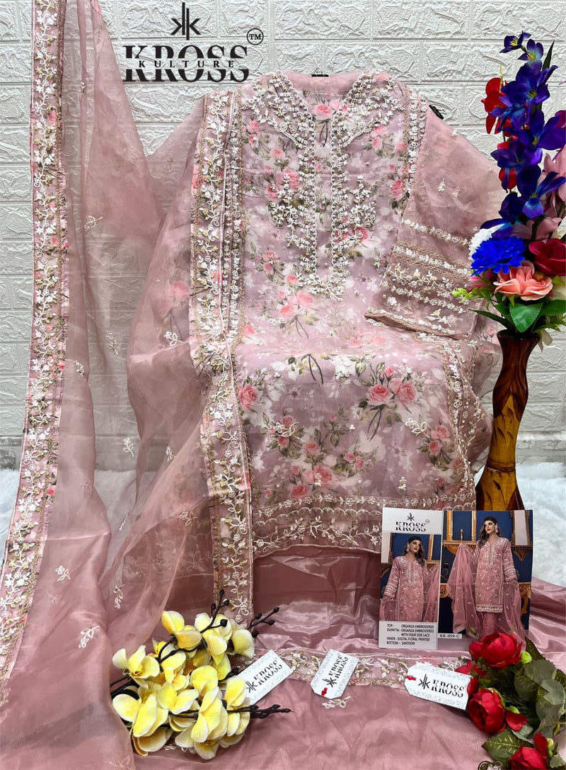 Kross Kulture KK 59 Organza With Heavy Work Pakistani Suits