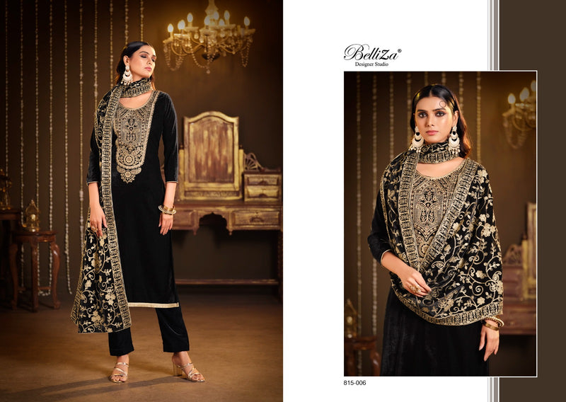 Belliza Designer Studio Kohinoor Velvet Heavy Embroidery Designer Suit