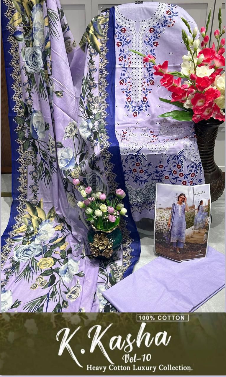 Keval Fab K Kasha Vol 10 Pure Cotton Printed Daily Wear Salwar Suit