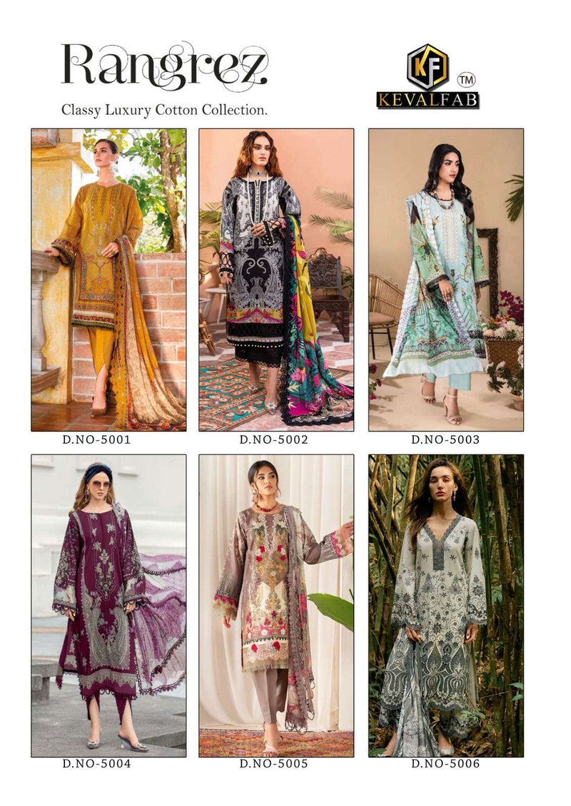 Keval Fab Rangrez Vol 5 Cotton Digital Karachi Printed Salwar Kameez