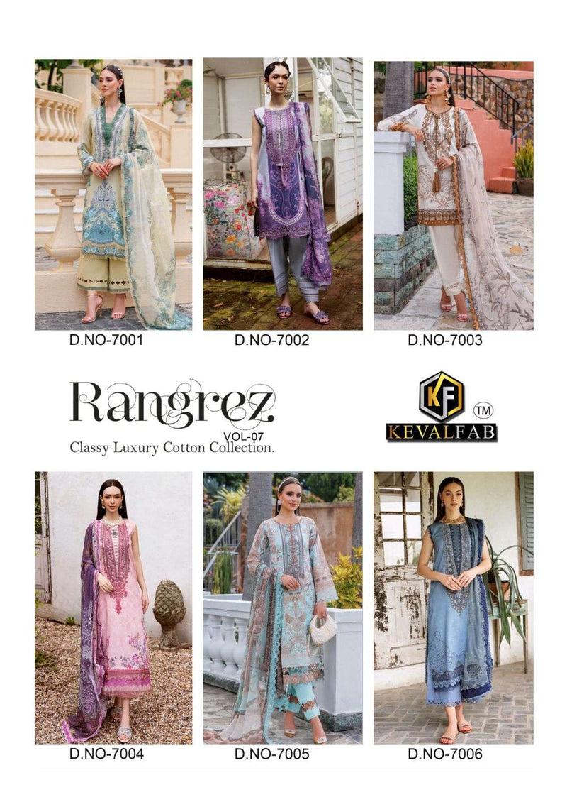 Keval Fab Rangrez Vol 7 Heavy Cotton Print Casual Wear Salwar Suit