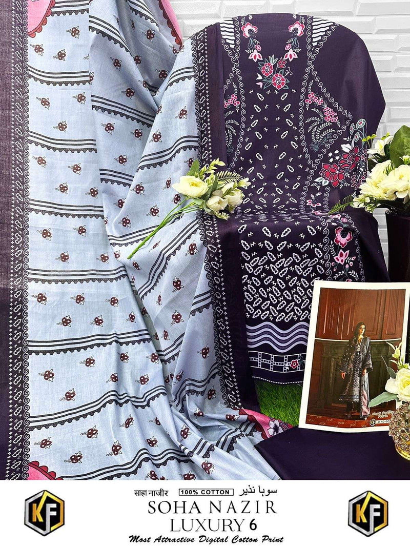 Keval Fab Soha Nazir Vol 6 Pure Cotton Printed Casual Wear Salwar Suit