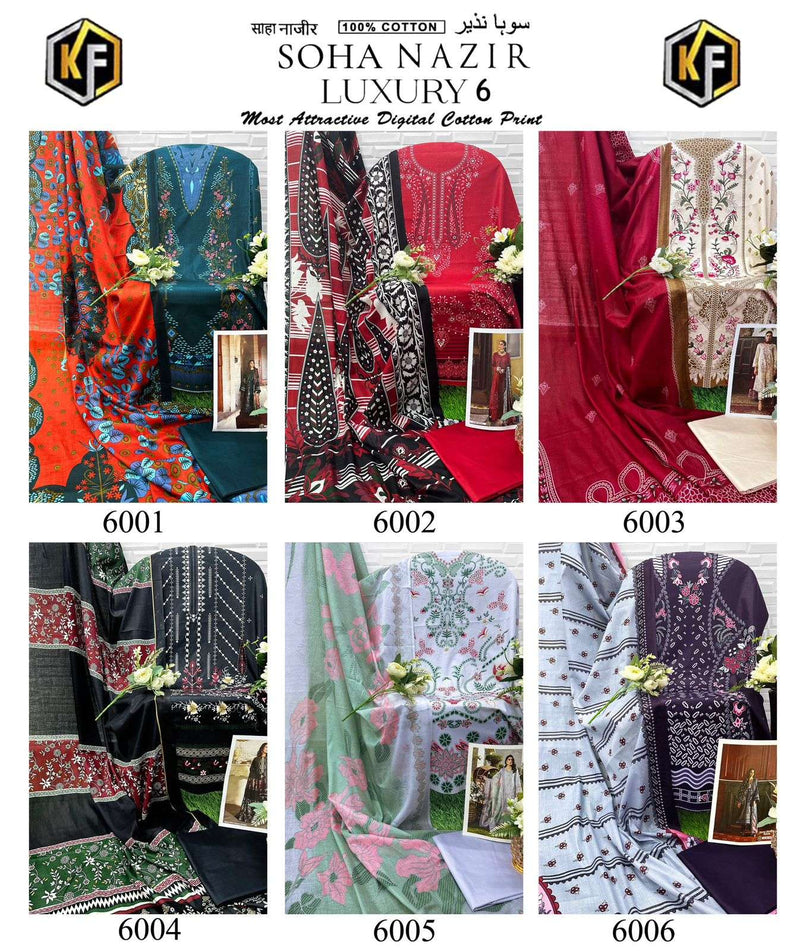 Keval Fab Soha Nazir Vol 6 Pure Cotton Printed Casual Wear Salwar Suit