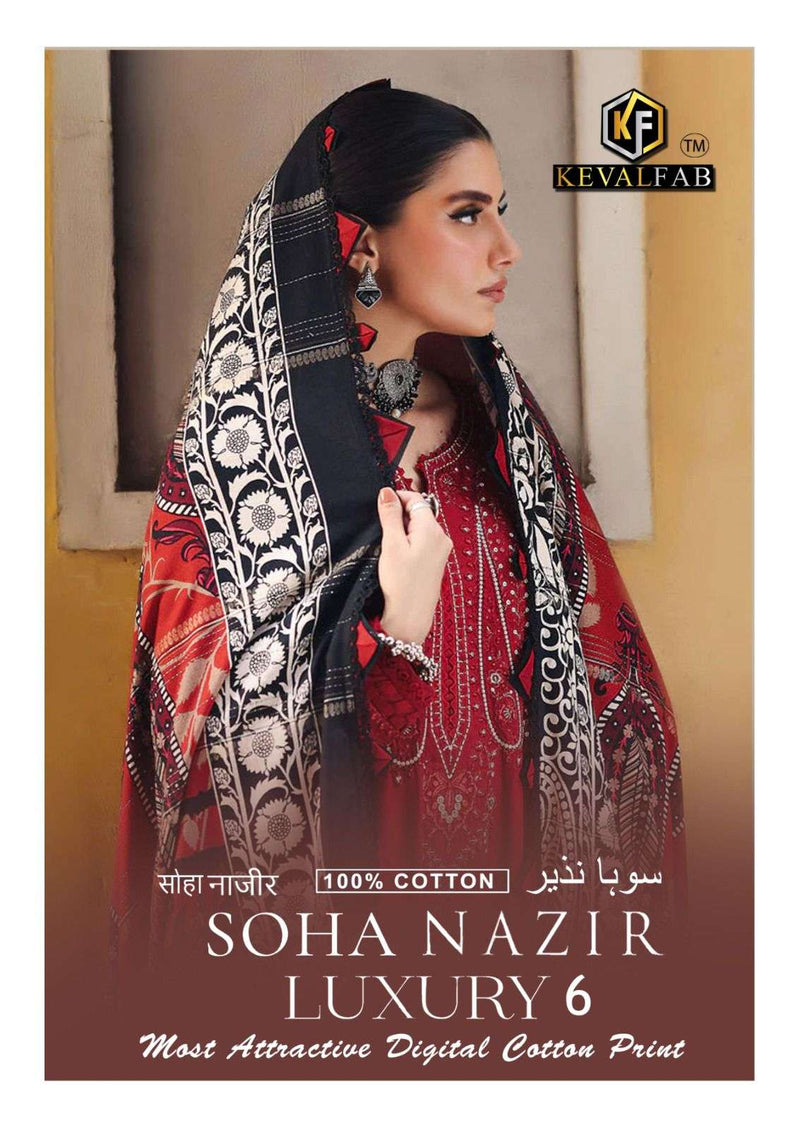 Keval Fab Soha Nazir Vol 6 Pure Cotton Printed Casual Wear Salwar Suit