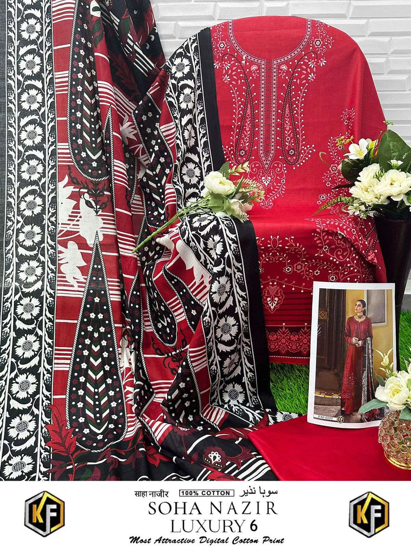 Keval Fab Soha Nazir Vol 6 Pure Cotton Printed Casual Wear Salwar Suit
