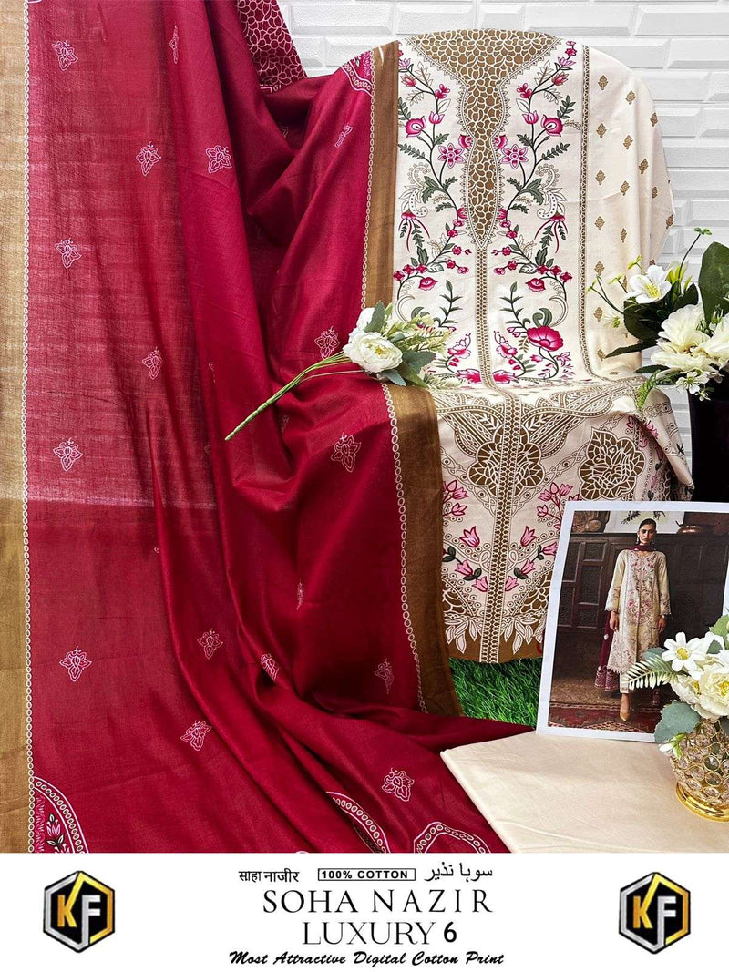 Keval Fab Soha Nazir Vol 6 Pure Cotton Printed Casual Wear Salwar Suit