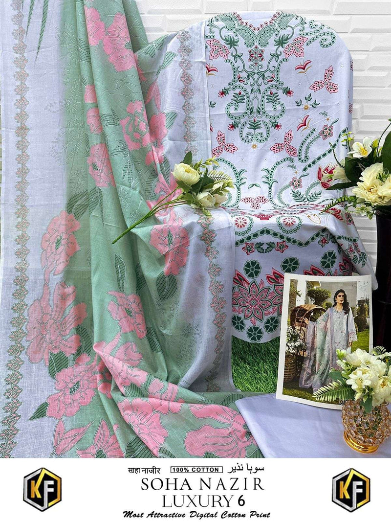 Keval Fab Soha Nazir Vol 6 Pure Cotton Printed Casual Wear Salwar Suit