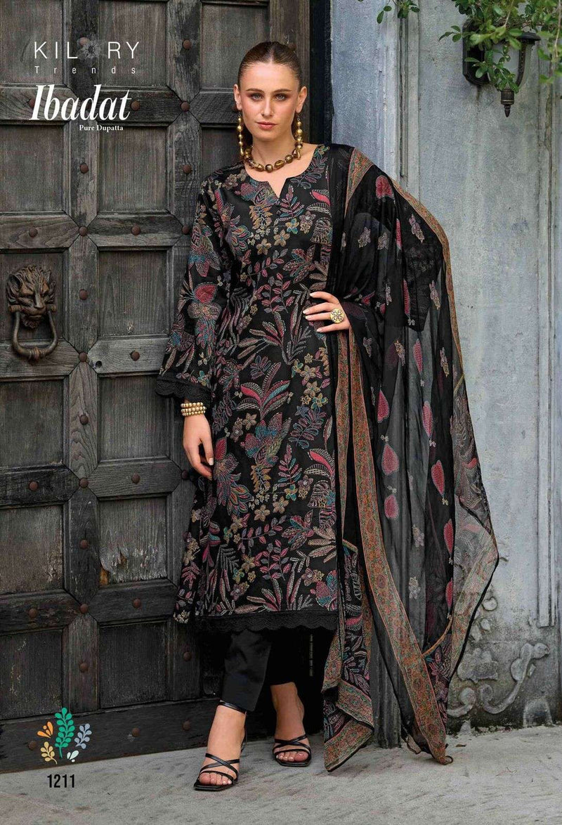 Kilory Trends Ibadat Pure Jam Cotton Embroidered Work Salwar Kameez