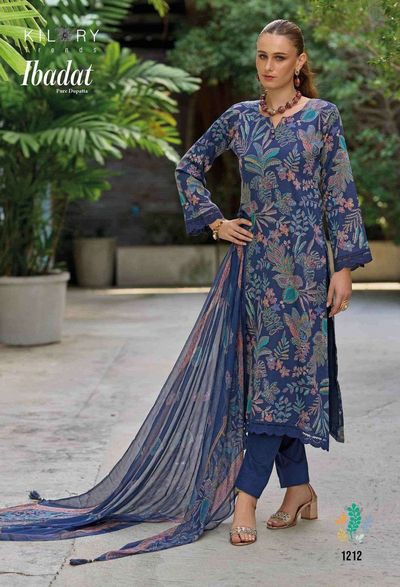 Kilory Trends Ibadat Pure Jam Cotton Embroidered Work Salwar Kameez