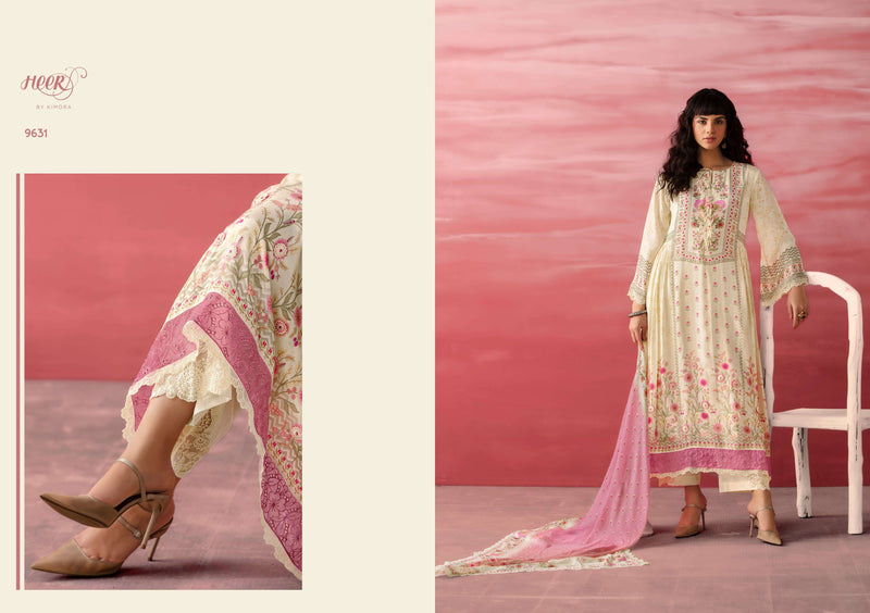 Kimora Fashion Heer Jimmy Pure Muslin Digital Print Embroidered Work Salwar Kameez