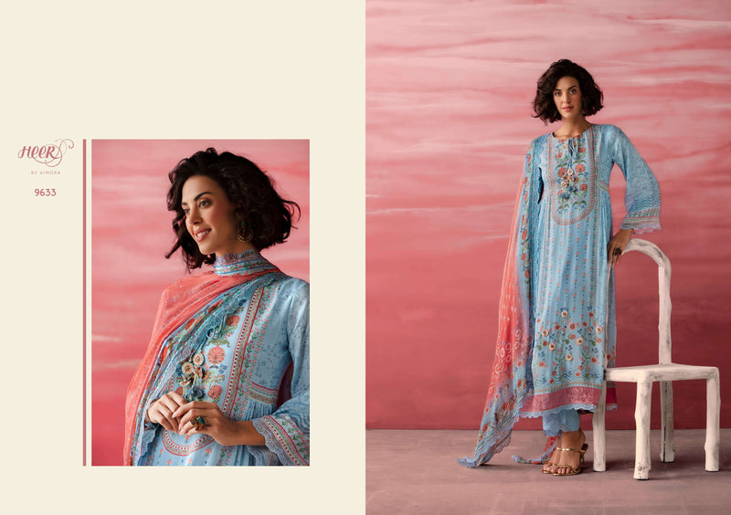 Kimora Fashion Heer Jimmy Pure Muslin Digital Print Embroidered Work Salwar Kameez