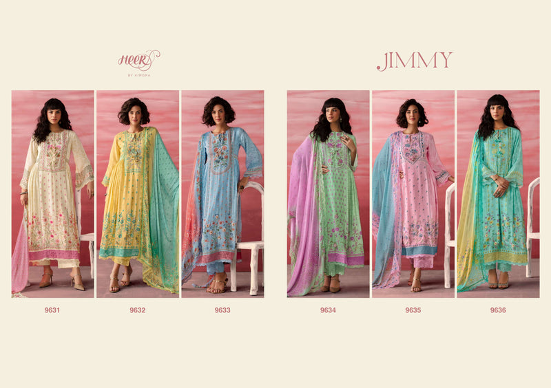 Kimora Fashion Heer Jimmy Pure Muslin Digital Print Embroidered Work Salwar Kameez