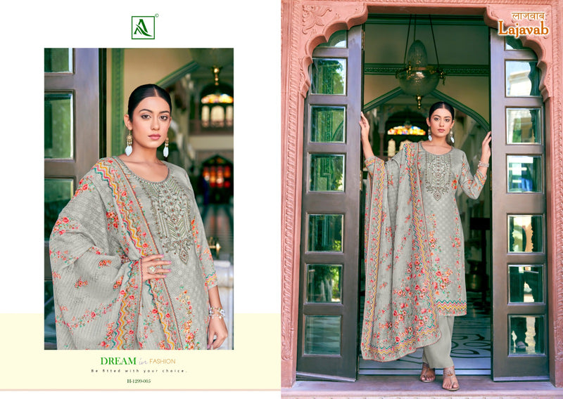 Alok Suits Lajawab Jam Cotton Fancy Embroidery Work Salwar Suit Collection