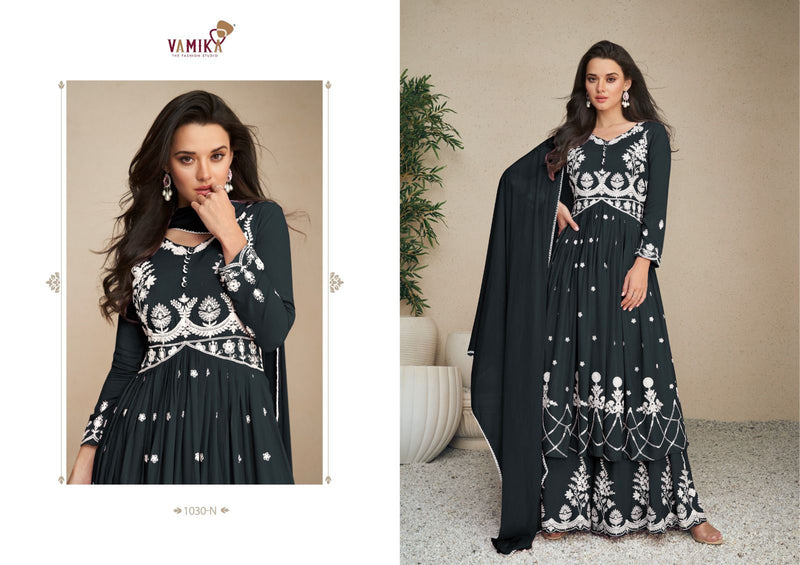 Vamika Lakhnavi Vol 5 Dark Color Rayon Thered Work Designer Aaliya Style Ready Made Suits
