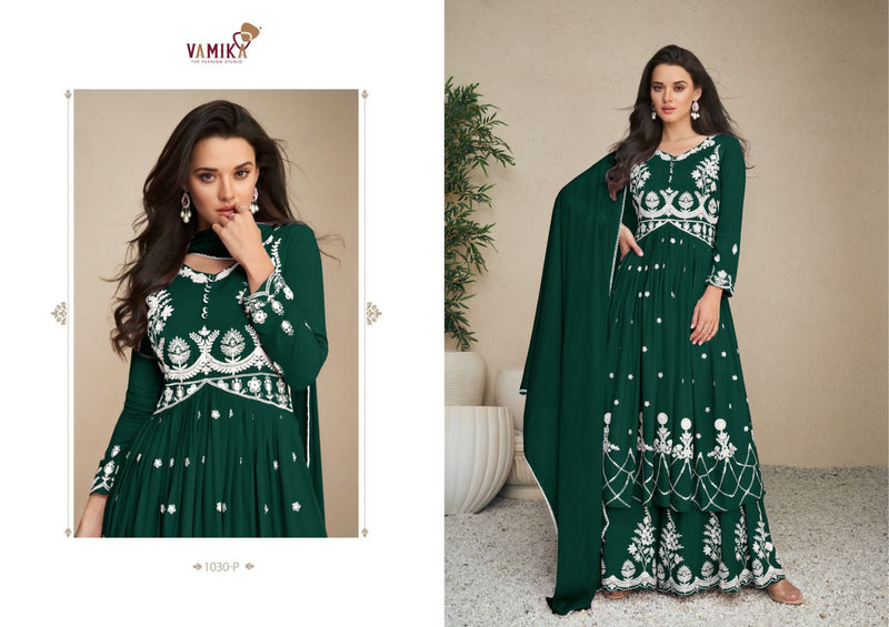 Vamika Lakhnavi Vol 5 Dark Color Rayon Thered Work Designer Aaliya Style Ready Made Suits