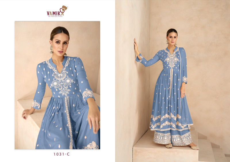 Vamika Lakhnavi Vol 6 Gold Rayon With Beautiful Designer Readymade Suit Collection