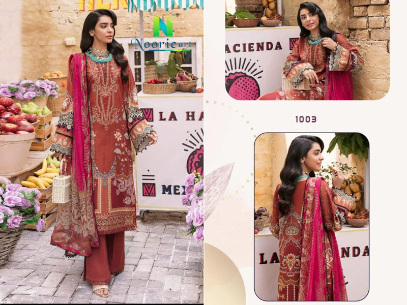 Noorie Art Lame Kashmir Velvet Work With Printed Salwar Kameez