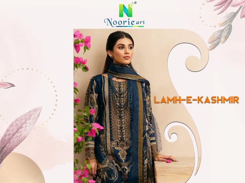 Noorie Art Lame Kashmir Velvet Work With Printed Salwar Kameez