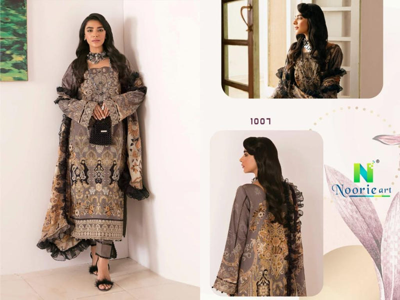 Noorie Art Lame Kashmir Velvet Work With Printed Salwar Kameez