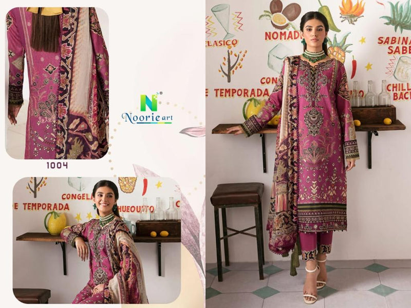 Noorie Art Lame Kashmir Velvet Work With Printed Salwar Kameez