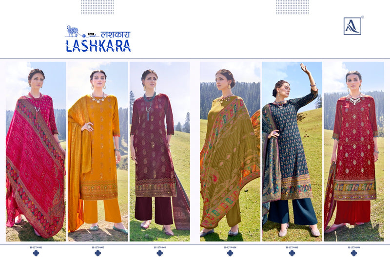 Alok Suit Lashkara Pashmina Designer Handwork Designer Suit Collection