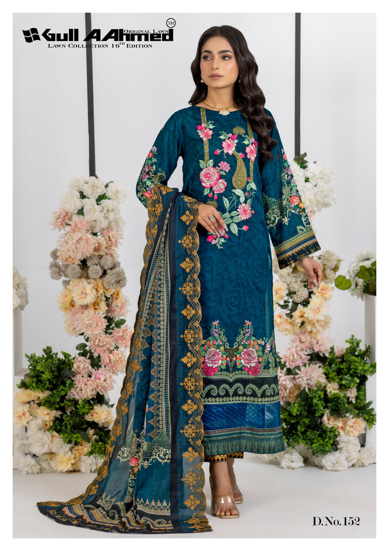 Gull Aahmed Lawn Collection Vol 16 Lawn Cotton Digital Printed Salwar Kameez
