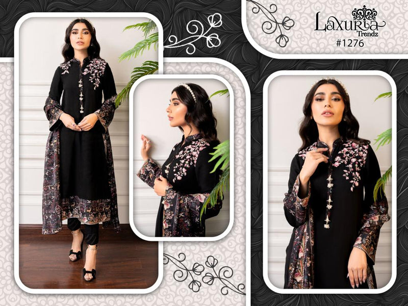 Laxuria Trendz D No 1276 Georgette Beautiful Embroidered Ready Made Suits