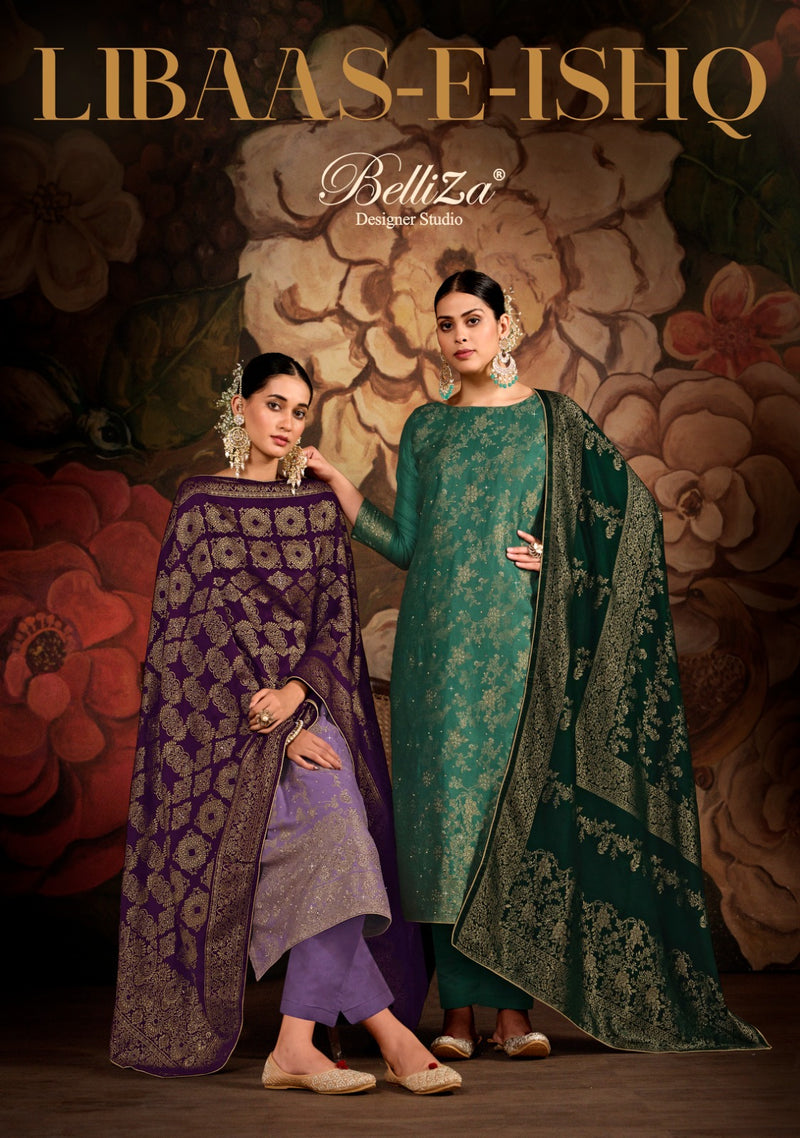 Belliza Designer Studio Libaas E Ishq Pashmina Jacquard Designer Suits