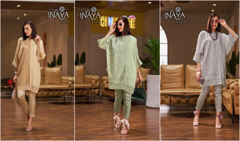 Inaya Libas Studio LPC 207 Georgette Fancy Designer Kurti Set Collection