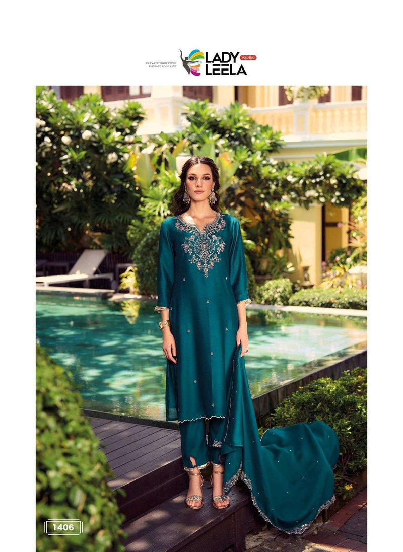 Lady Leela Noor Vol 3 Pure Simar Handwork Fancy Designer Kurti