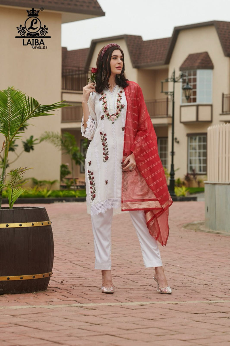 Laiba Am Vol 233 Pure Viscose Embroidered Work Pakistani Pret Kurti