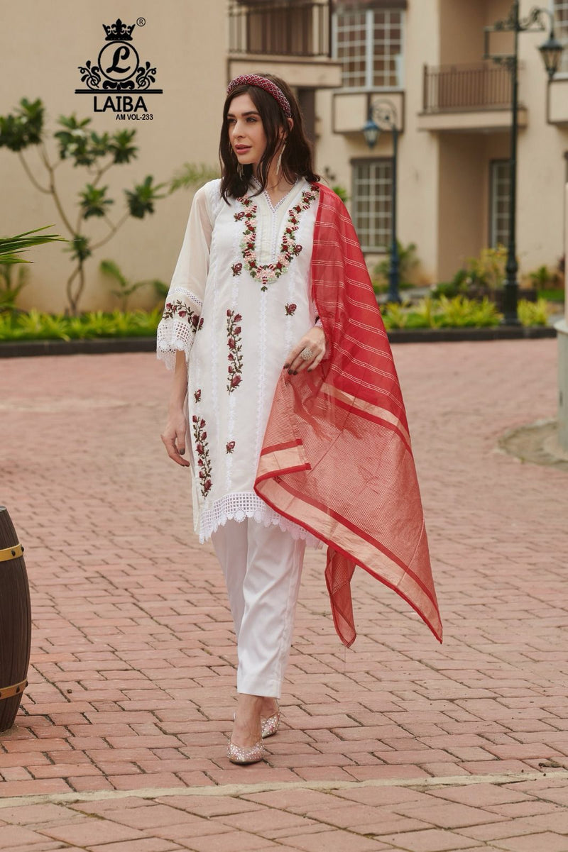 Laiba Am Vol 233 Pure Viscose Embroidered Work Pakistani Pret Kurti