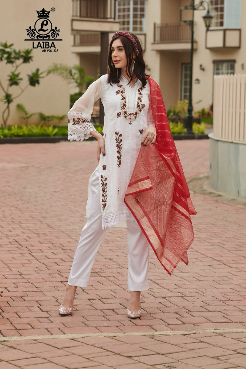 Laiba Am Vol 233 Pure Viscose Embroidered Work Pakistani Pret Kurti