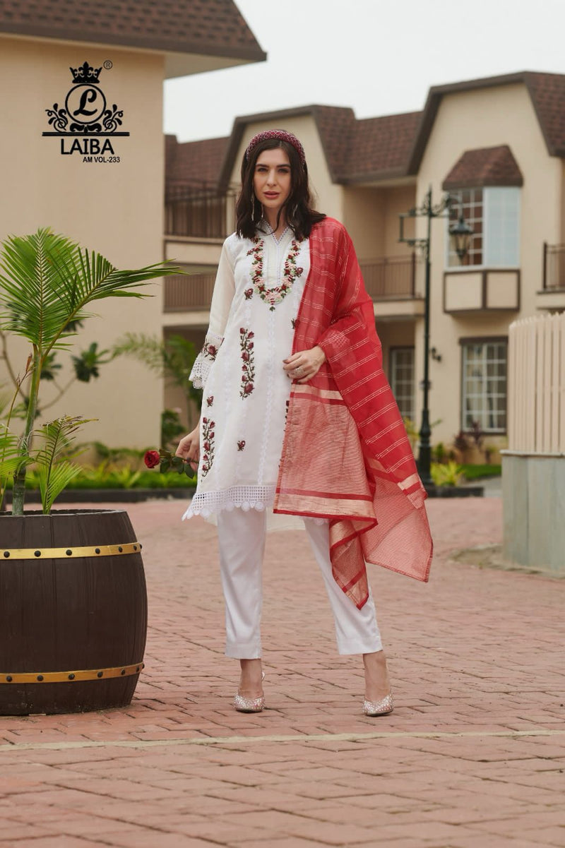 Laiba Am Vol 233 Pure Viscose Embroidered Work Pakistani Pret Kurti