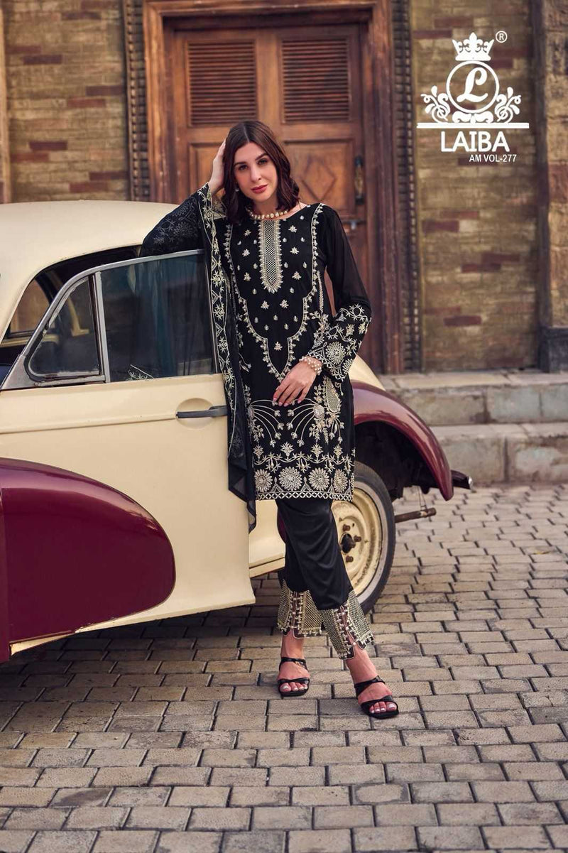 Laiba Am Vol 277 Pure Georgette With Embroidered Handwork Pret Kurti