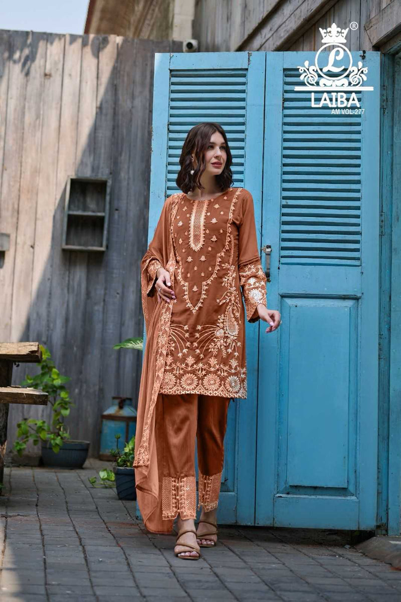 Laiba Am Vol 277 Pure Georgette With Embroidered Handwork Pret Kurti