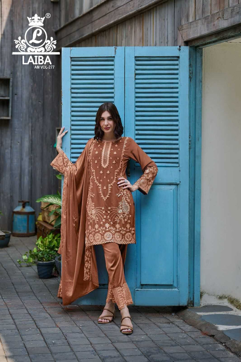 Laiba Am Vol 277 Pure Georgette With Embroidered Handwork Pret Kurti