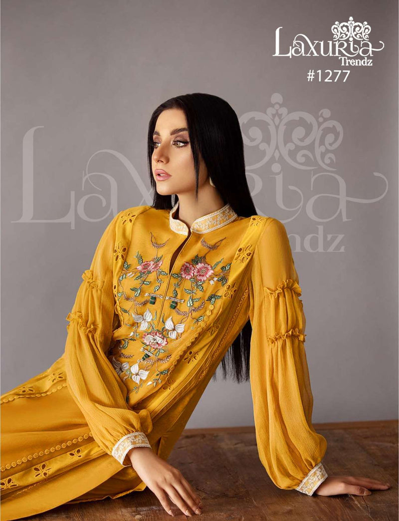 Laxuria Trendz Dno 1277 Faux Georgette Heavy Handwork Pret Kurti