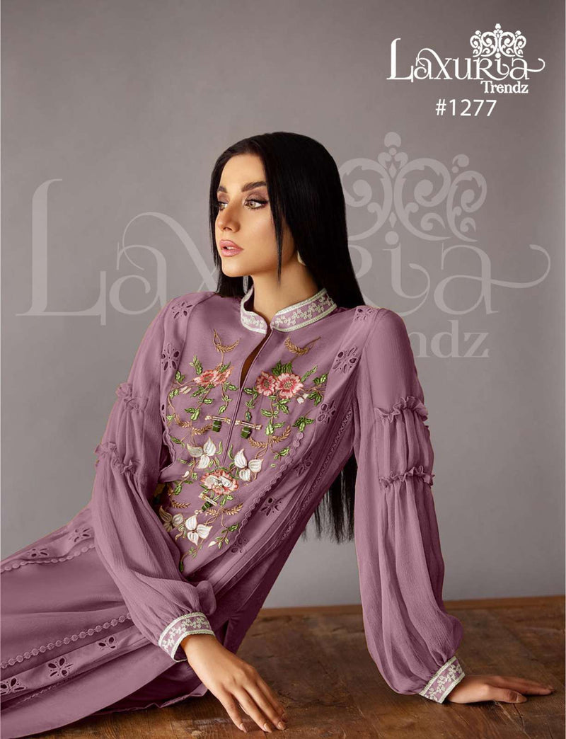 Laxuria Trendz Dno 1277 Faux Georgette Heavy Handwork Pret Kurti