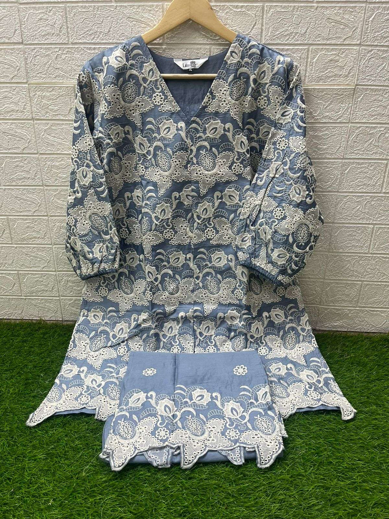 Laxuria Trendz Dno 1444 Georgeous Designer Embroidered Pret Kurti