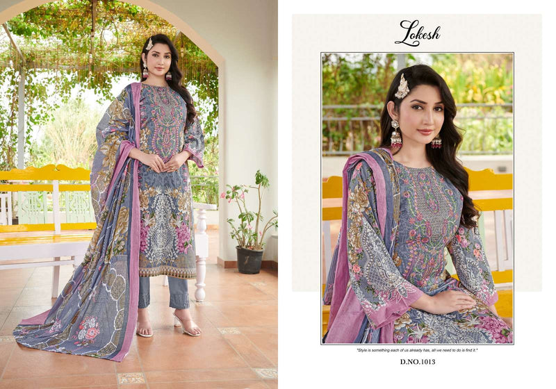 Levisha Lokesh Muskan Cambric Cotton Pakistani Embroidered Salwar Kameez