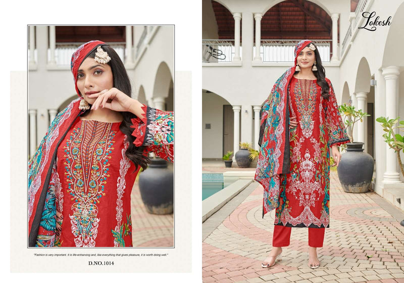 Levisha Lokesh Muskan Cambric Cotton Pakistani Embroidered Salwar Kameez