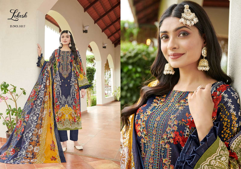 Levisha Lokesh Muskan Cambric Cotton Pakistani Embroidered Salwar Kameez