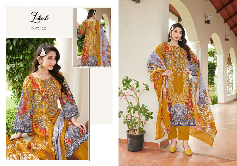 Levisha Lokesh Muskan Cambric Cotton Pakistani Embroidered Salwar Kameez