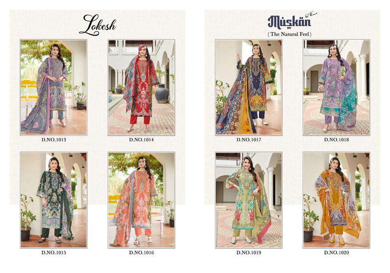 Levisha Lokesh Muskan Cambric Cotton Pakistani Embroidered Salwar Kameez