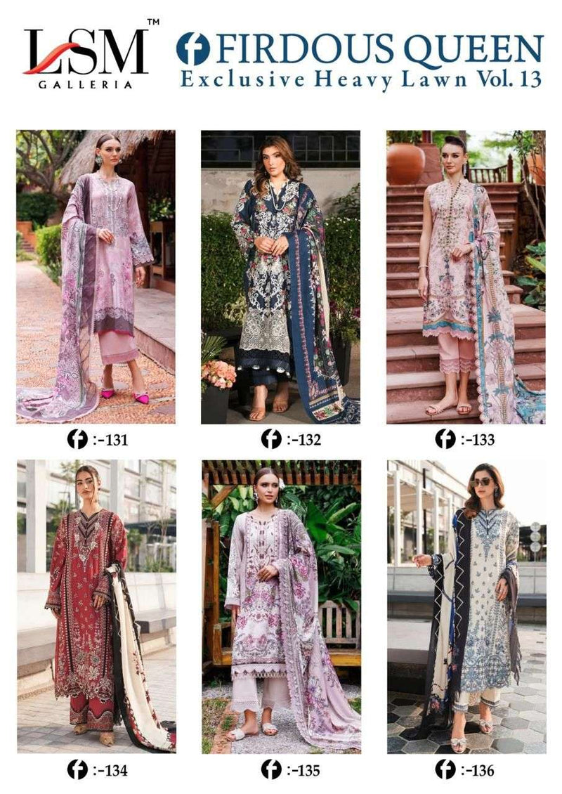 Lsm Galleria Firdous Queen Lawn Vol 13 Pure Lawn Cotton Printed Salwar Suit