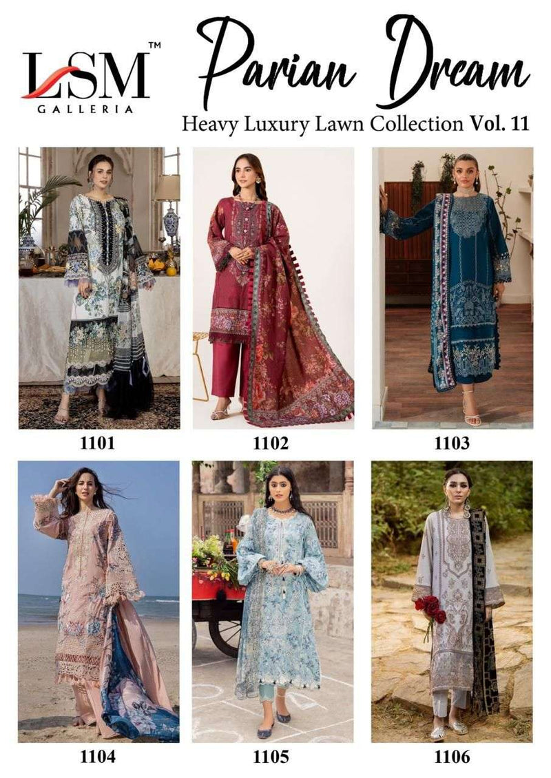 Lsm Galleria Parian Dream Vol 11 Pure Lawn Cotton Printed Wear Salwar Suit